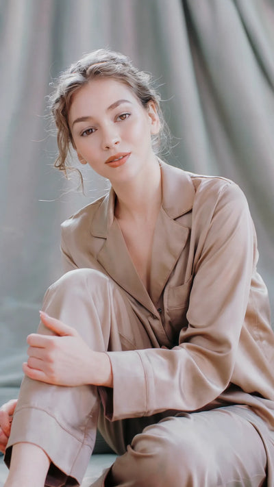 Pyjama Satin Beige