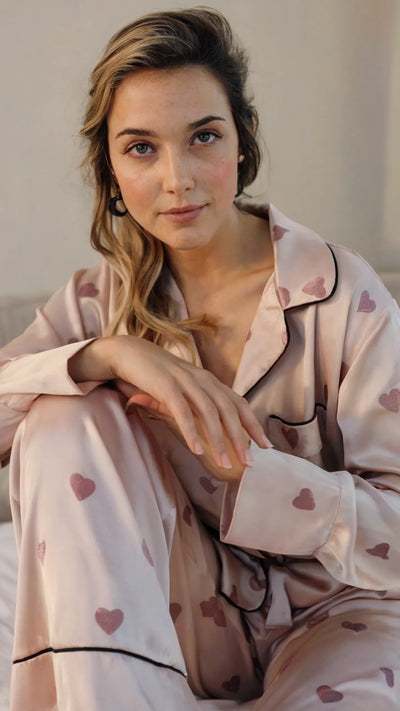 Pyjama Satin Coeur