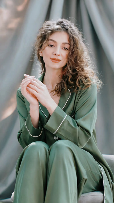 Pyjama Satin Vert